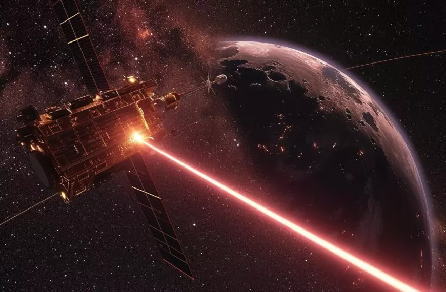 Een laserbericht opgevangen op aarde, verzonden vanuit een afstand van 16 miljoen kilometer.